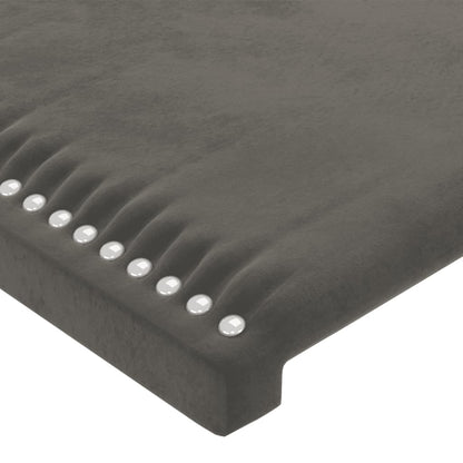 Testiera a LED Grigio Scuro 147x16x78/88 cm in Velluto - homemem39