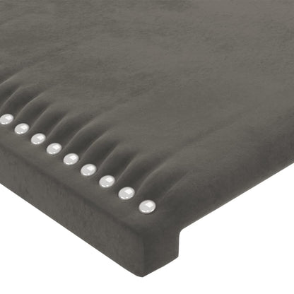 Testiera a LED Grigio Scuro 183x16x78/88 cm in Velluto - homemem39