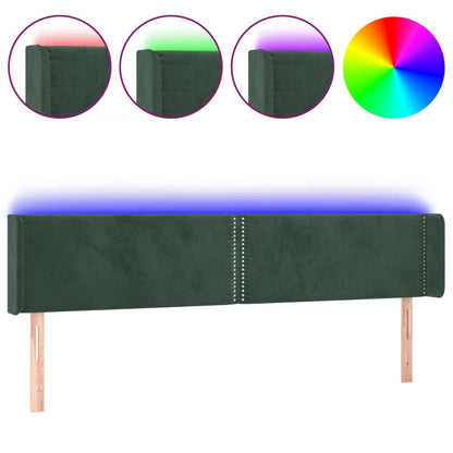Testiera a LED Verde Scuro 183x16x78/88 cm in Velluto - homemem39