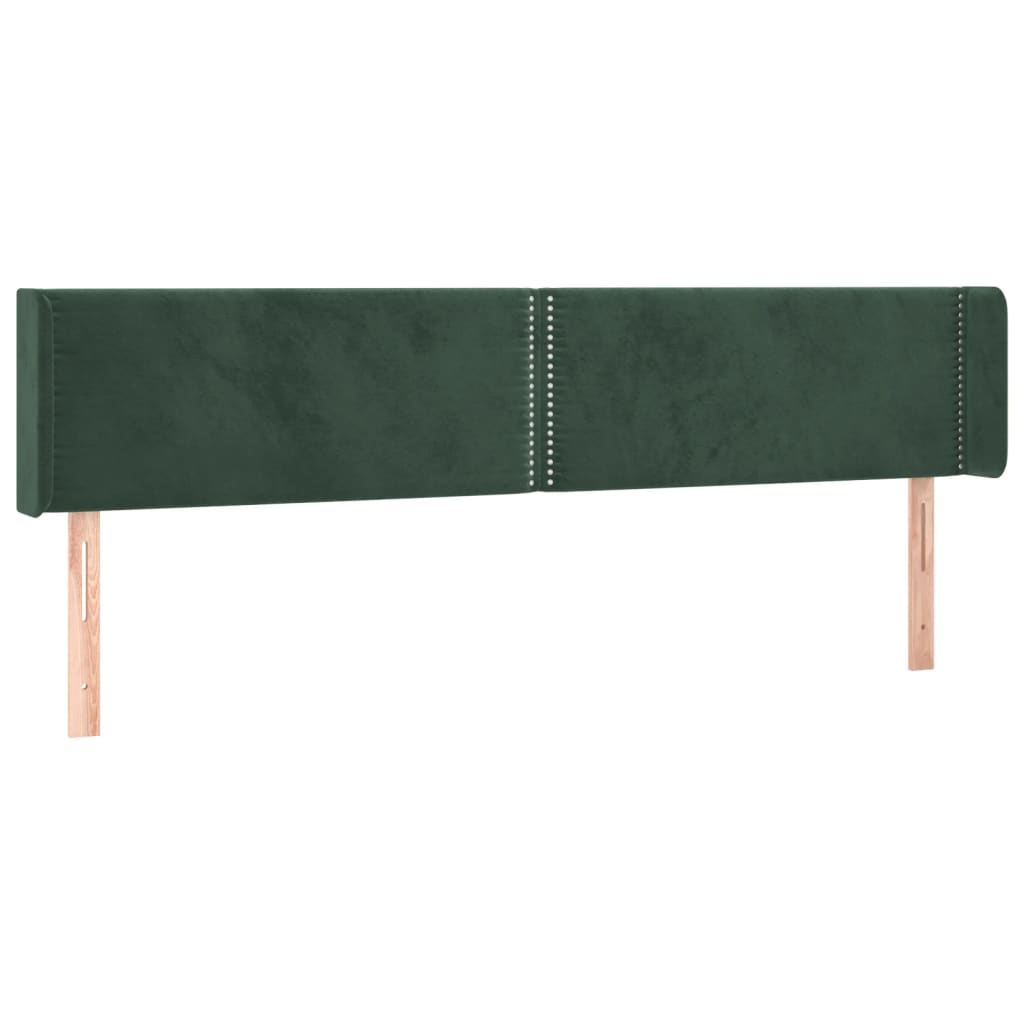 Testiera a LED Verde Scuro 183x16x78/88 cm in Velluto - homemem39