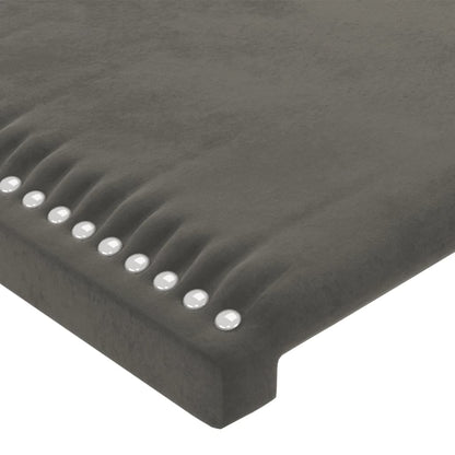 Testiera a LED Grigio Scuro 203x16x78/88 cm in Velluto - homemem39