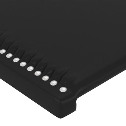 Testiera a LED Nera 93x16x78/88 cm in Similpelle - homemem39