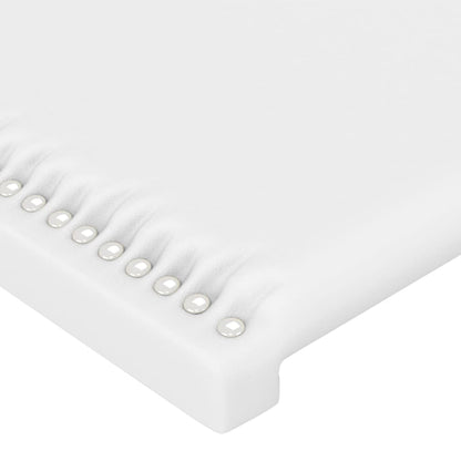 Testiera a LED Bianca 93x16x78/88 cm in Similpelle - homemem39