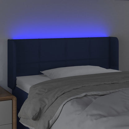 Testiera a LED Blu 83x16x78/88 cm in Tessuto - homemem39