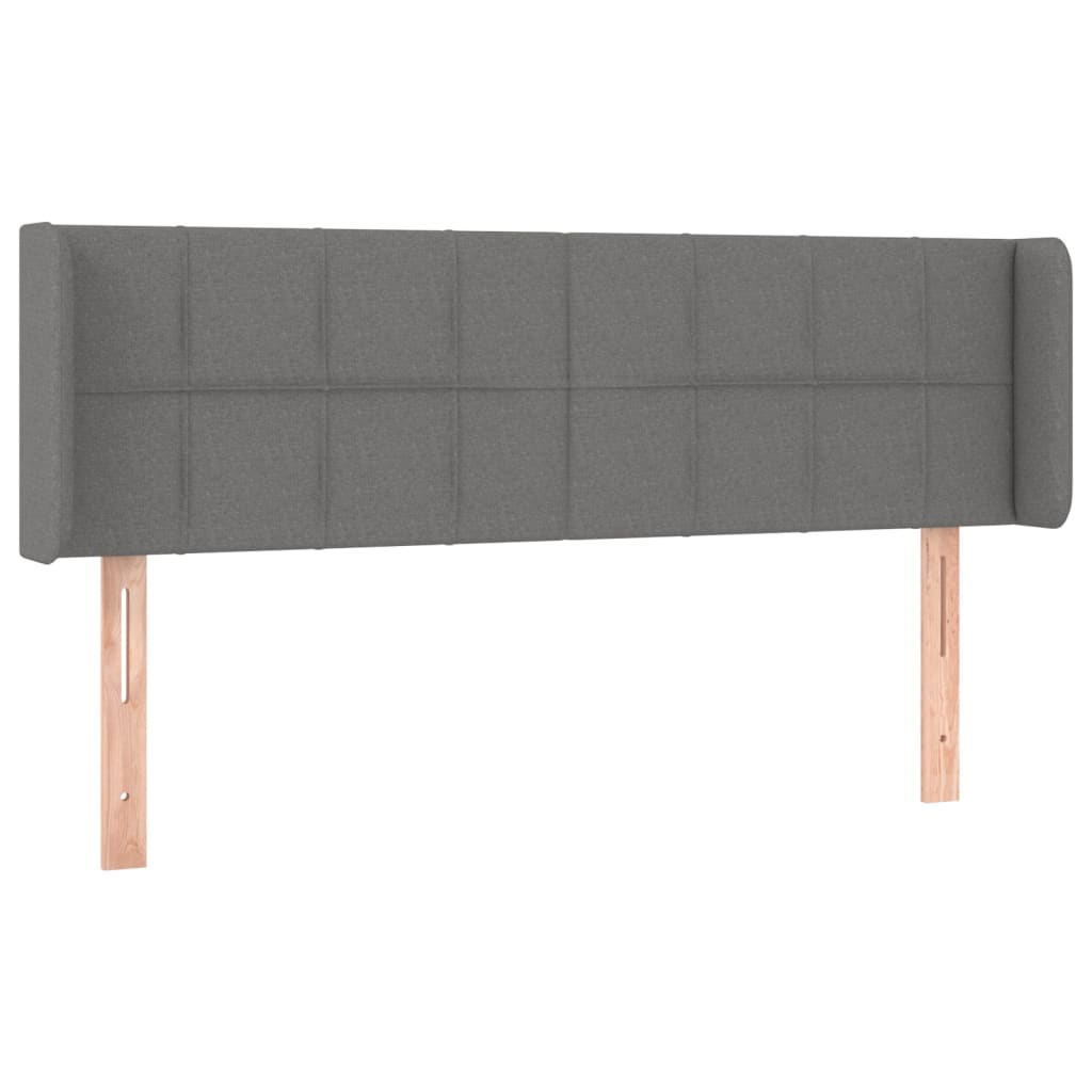 Testiera a LED Grigio Scuro 147x16x78/88 cm in Tessuto - homemem39