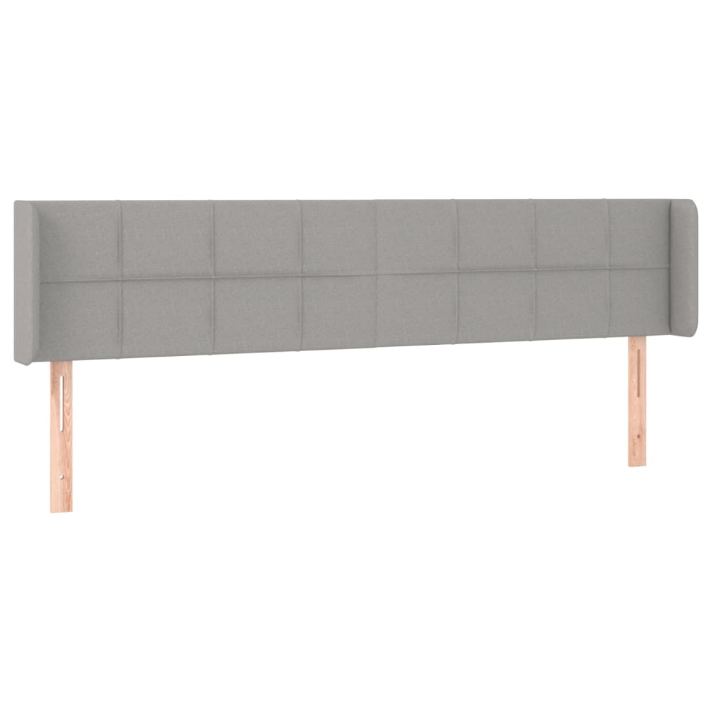 Testiera a LED Grigio Chiaro 163x16x78/88 cm in Tessuto - homemem39