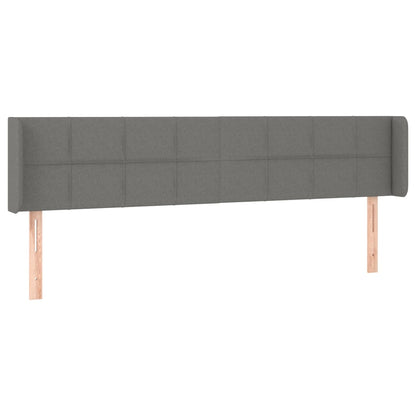 Testiera a LED Grigio Scuro 203x16x78/88 cm in Tessuto - homemem39