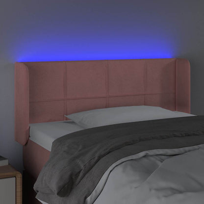 Testiera a LED Rosa 83x16x78/88 cm in Velluto
