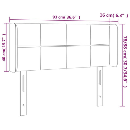 Testiera a LED Verde scuro 93x16x78/88 cm in Velluto - homemem39
