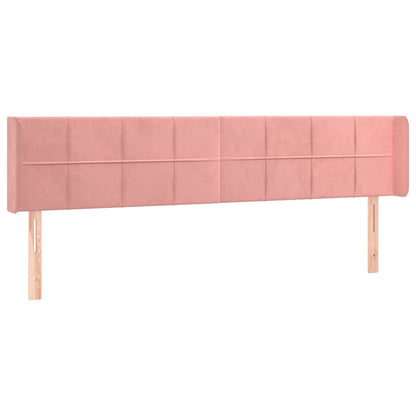 Testiera a LED Rosa 163x16x78/88 cm in Velluto - homemem39