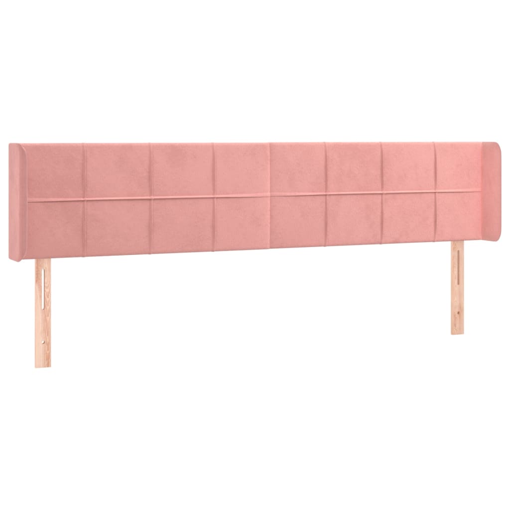 Testiera a LED Rosa 183x16x78/88 cm in Velluto | homemem39