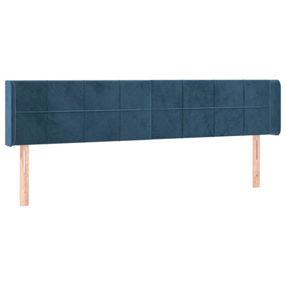 Testiera a LED Blu Scuro 203x16x78/88 cm in Velluto - homemem39