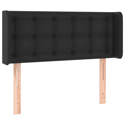 Testiera a LED Nera 83x16x78/88 cm in Similpelle - homemem39