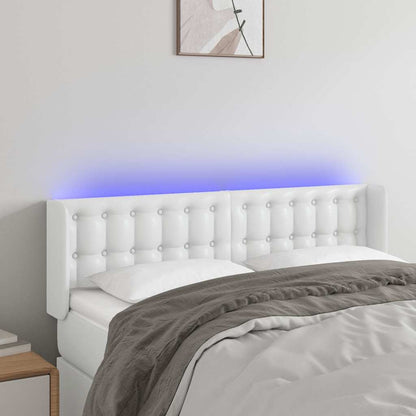Testiera a LED Bianca /88 cm in Similpelle