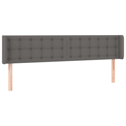 Testiera a LED Grigio 163x16x78/88 cm in Similpelle - homemem39