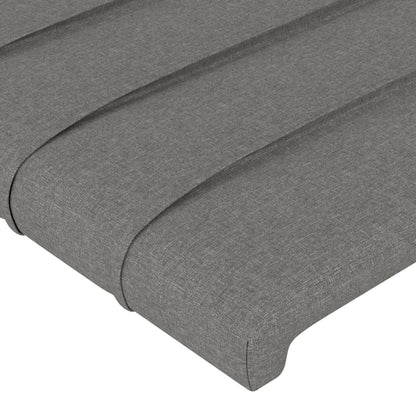 Testiera a LED Grigio Scuro 83x16x78/88 cm in Tessuto - homemem39