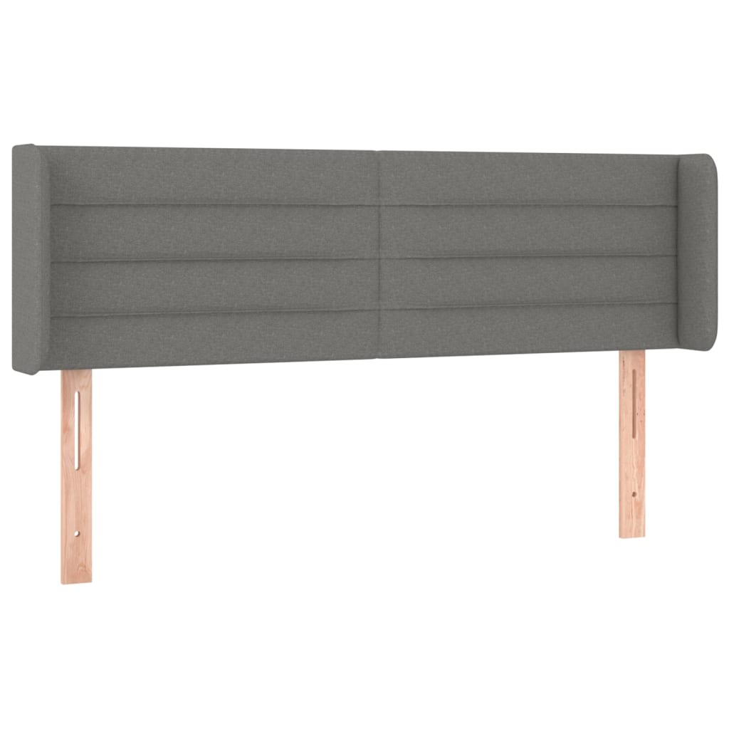Testiera a LED Grigio Scuro 147x16x78/88 cm in Tessuto - homemem39