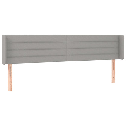 Testiera a LED Grigio Chiaro 203x16x78/88 cm in Tessuto - homemem39
