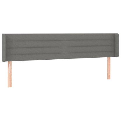 Testiera a LED Grigio Scuro 203x16x78/88 cm in Tessuto - homemem39
