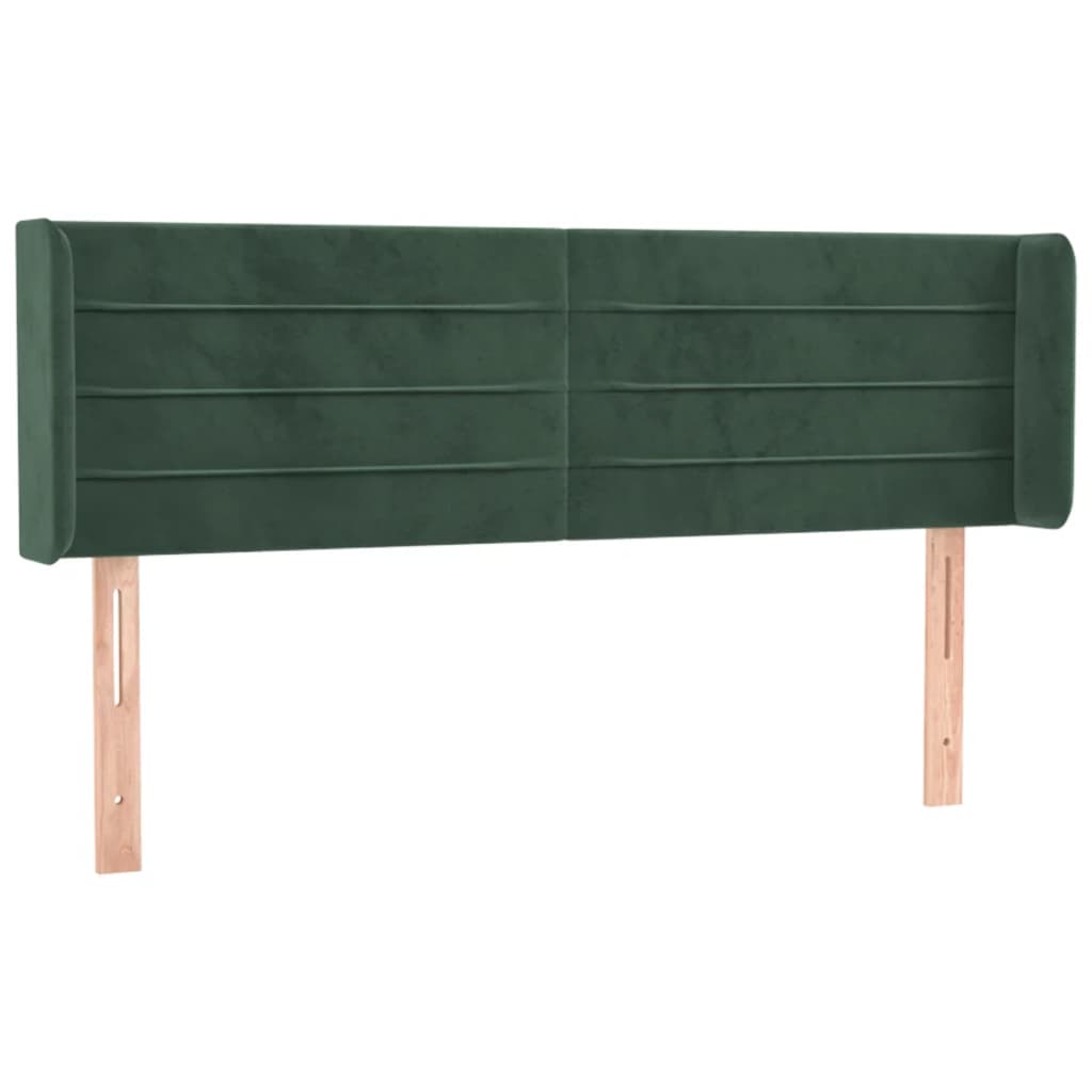 Testiera a LED Verde Scuro 147x16x78/88 cm in Velluto - homemem39