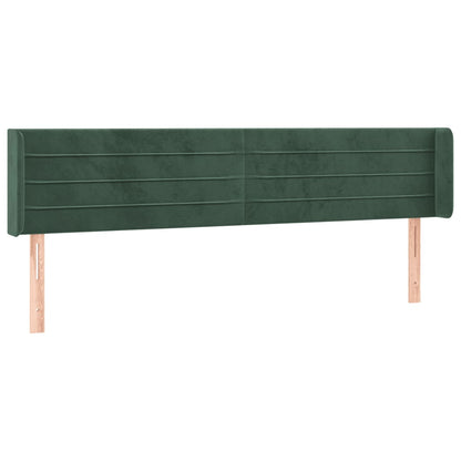 Testiera a LED Verde Scuro 163x16x78/88 cm in Velluto - homemem39
