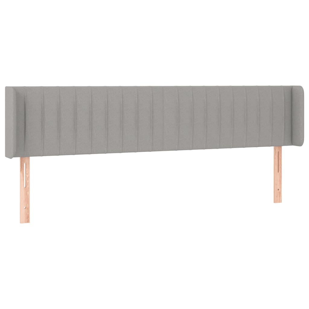 Testiera a LED Grigio Chiaro 183x16x78/88 cm in Tessuto - homemem39