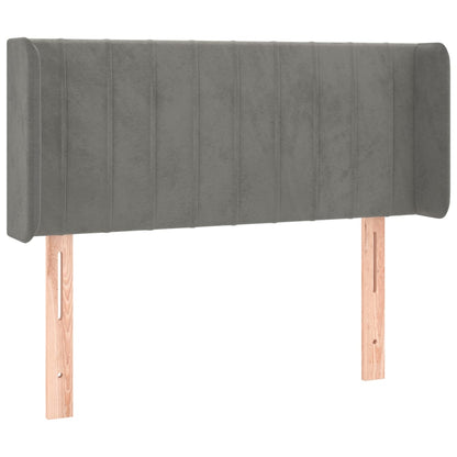 Testiera a LED Grigio Chiaro 83x16x78/88 cm in Velluto - homemem39