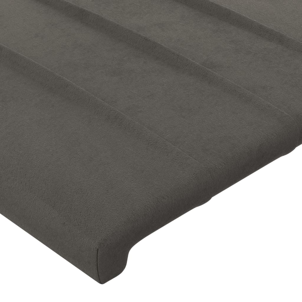 Testiera a LED Grigio Scuro 83x16x78/88 cm in Velluto - homemem39