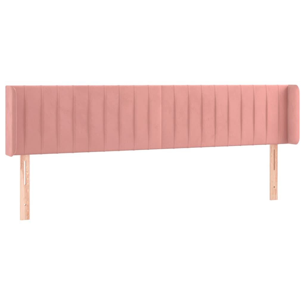 Testiera a LED Rosa 163x16x78/88 cm in Velluto - homemem39