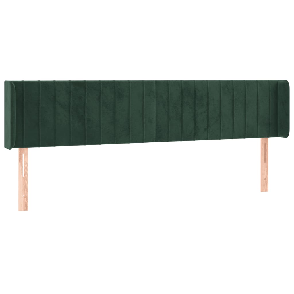 Testiera a LED Verde Scuro 183x16x78/88 cm in Velluto - homemem39