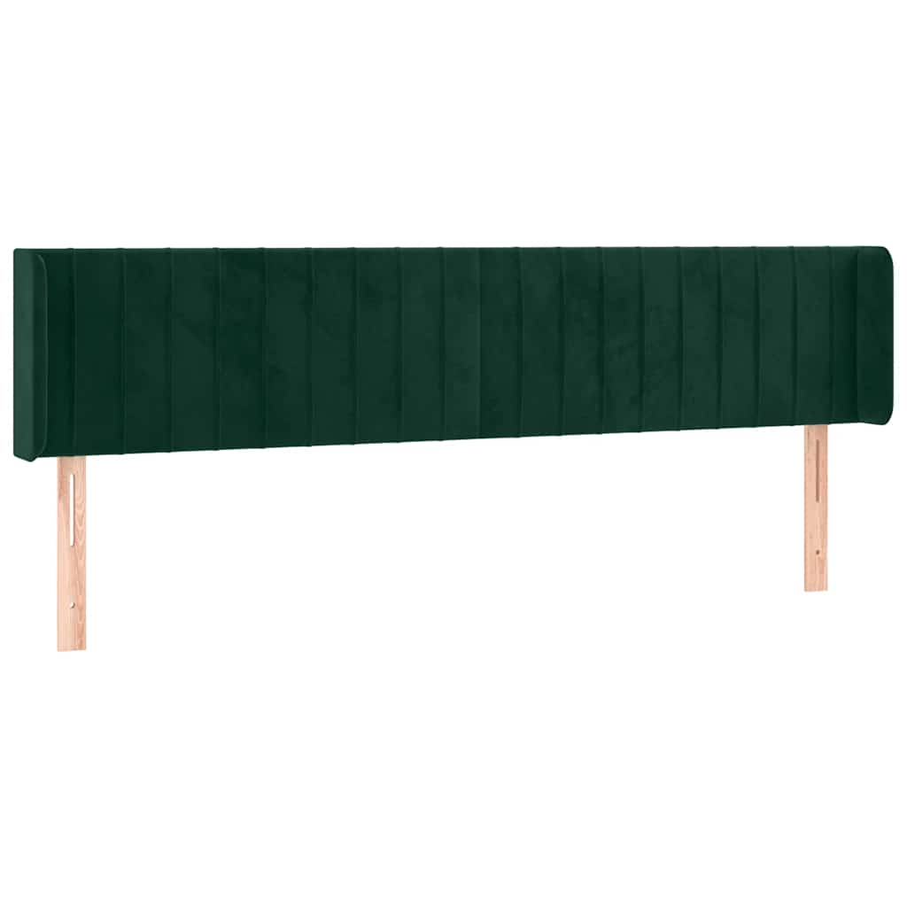 Testiera a LED Verde Scuro 203x16x78/88 cm in Velluto | homemem39