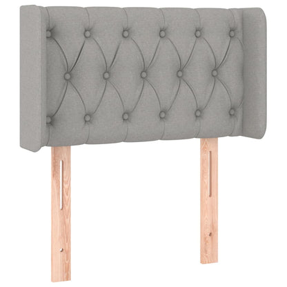 Testiera Grigio Chiaro a LED 83x16x78/88 cm in Tessuto - homemem39