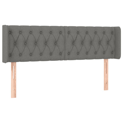Testiera a LED Grigio Scuro 147x16x78/88 cm in Tessuto - homemem39