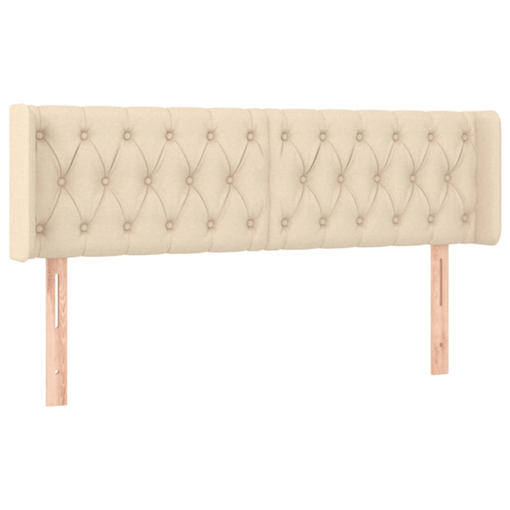 Testiera a LED Crema 147x16x78/88 cm in Tessuto - homemem39