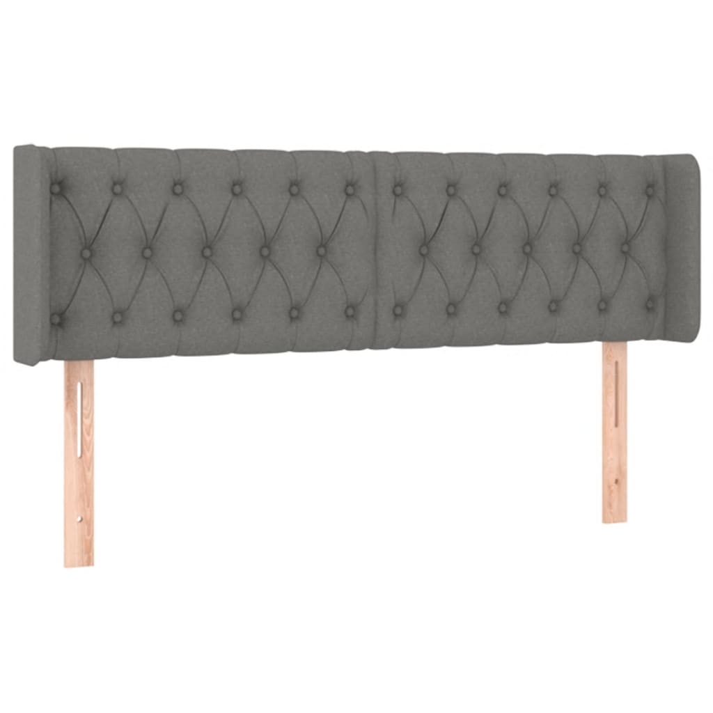 Testiera a LED Grigio Scuro 163x16x78/88 cm in Tessuto - homemem39