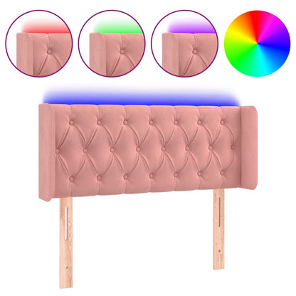 Testiera a LED Rosa 93x16x78/88 cm in Velluto | homemem39