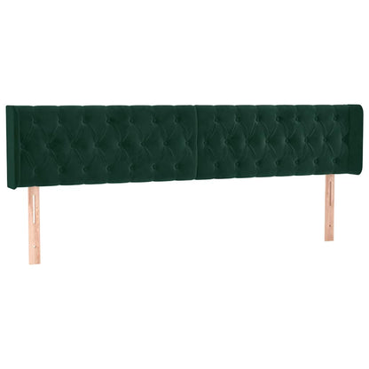 Testiera a LED Verde Scuro 203x16x78/88 cm in Velluto | homemem39