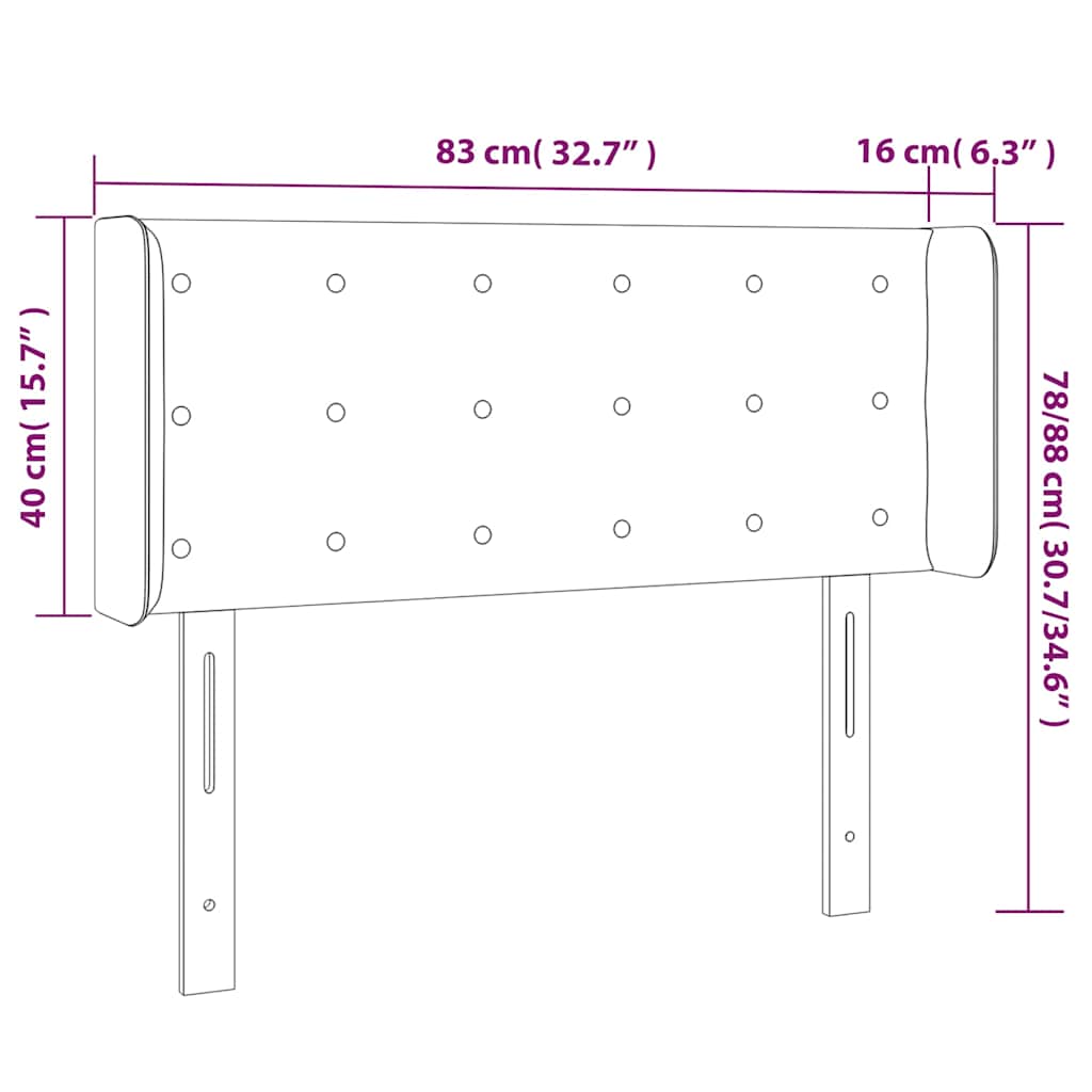 Testiera a LED Verde Scuro 83x16x78/88 cm in Velluto | homemem39