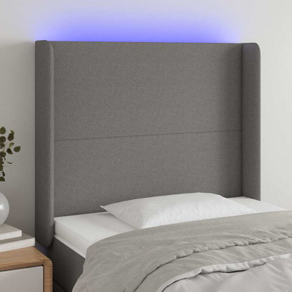 Testiera a LED GrigioScuro /128cm inTessuto