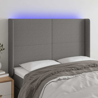 Testiera a LED GrigioScuro /128cm inTessuto