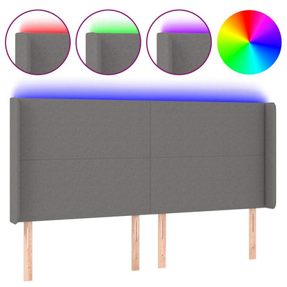 Testiera a LED GrigioScuro /128cm inTessuto