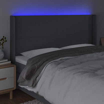 Testiera a LED GrigioScuro /128cm inTessuto