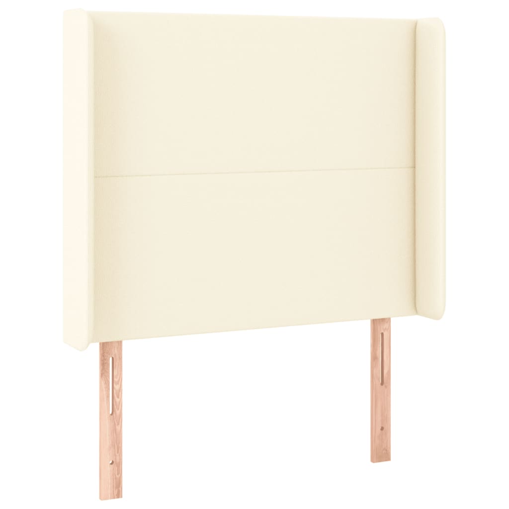 Testiera a LED Crema 83x16x118/128 cm in Similpelle