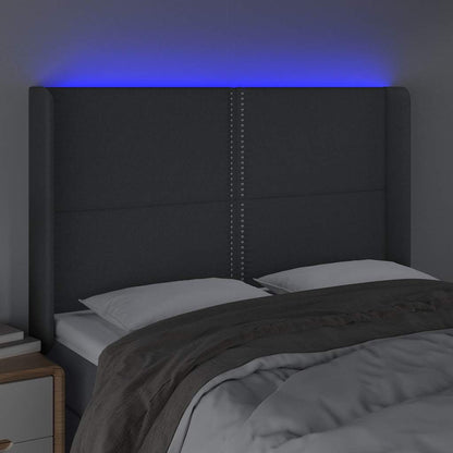 Testiera a LED GrigioScuro /128cm inTessuto