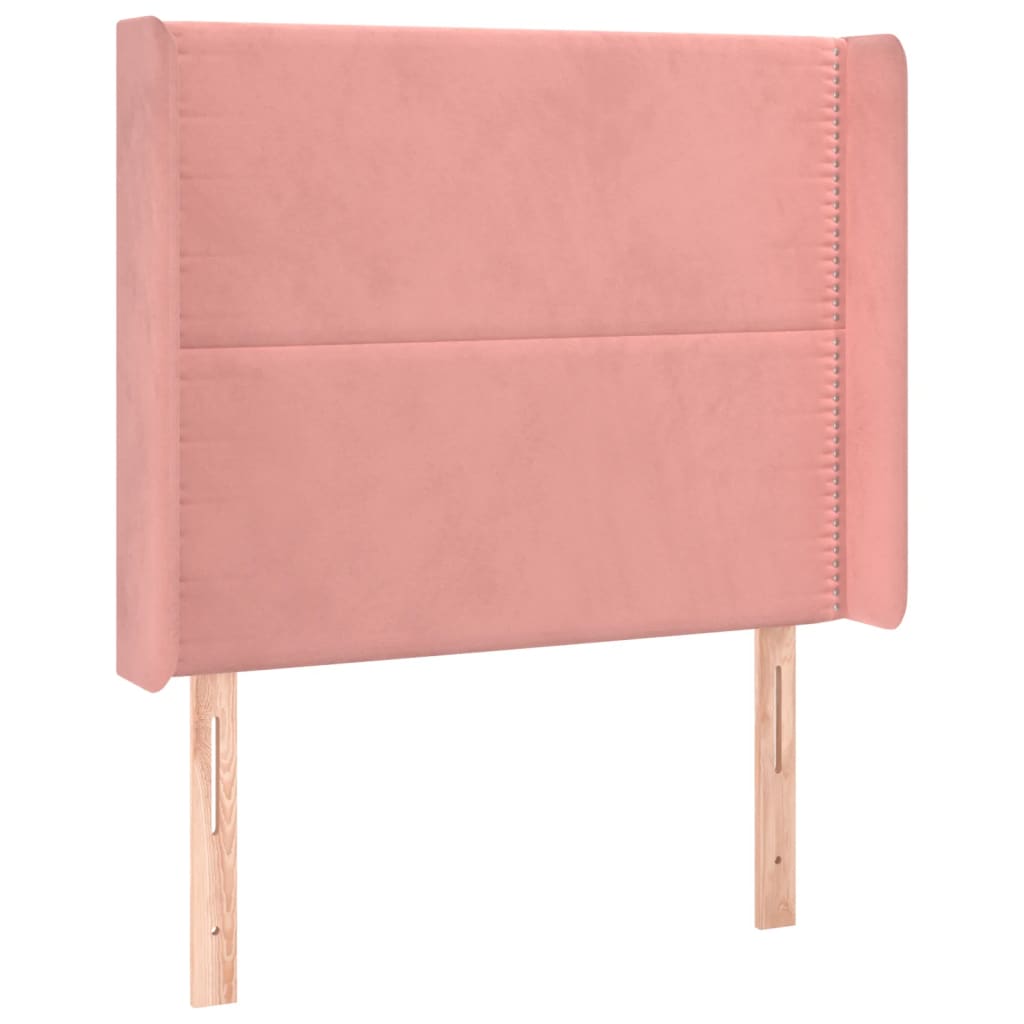 Testiera a LED rosa 83x16x118/128 cm in Velluto | homemem39