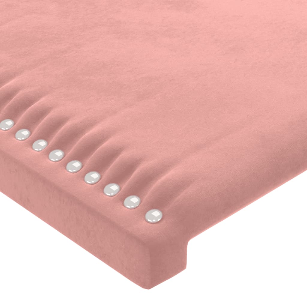 Testiera a LED rosa 83x16x118/128 cm in Velluto | homemem39