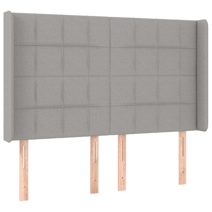 Testiera a LED Grigio Chiaro 147x16x118/128 cm in Tessuto - homemem39