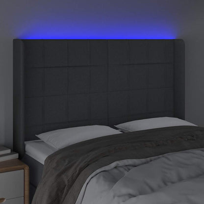 Testiera a LED GrigioScuro /128cm inTessuto