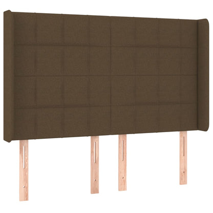 Testiera a LED MarroneScuro147x16x118/128cm inTessuto | homemem39