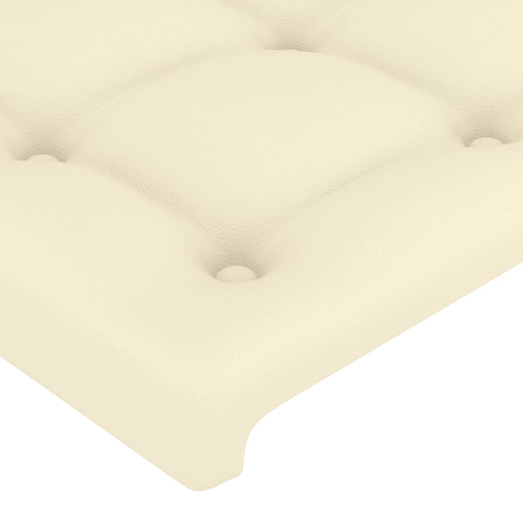 Testiera a LED Crema 183x16x118/128 cm in Similpelle | homemem39